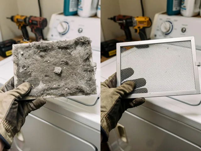 Professional lint trap cleaning by Middletown Dryer Vent Cleaning in Middletown