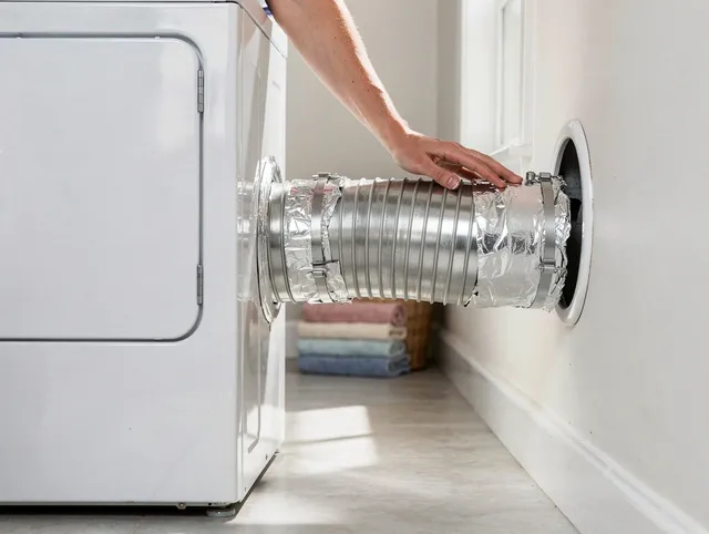 Professional dryer vent hose installation by Middletown Dryer Vent Cleaning in Middletown