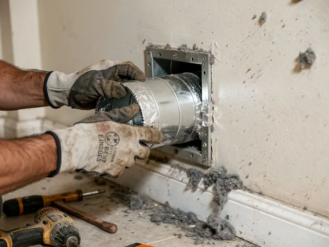 Professional dryer vent repair and installation by Middletown Dryer Vent Cleaning in Middletown