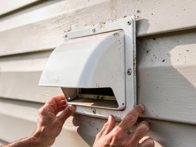 Middletown Dryer Vent Cleaning technician delivering thorough residential dryer vent cleaning service in Middletown